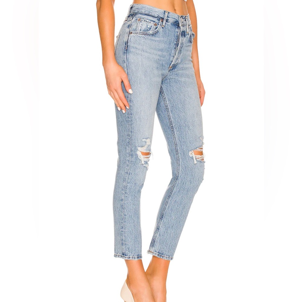 Agolde Light Blue High Rise Jeans - Picture 3 of 8